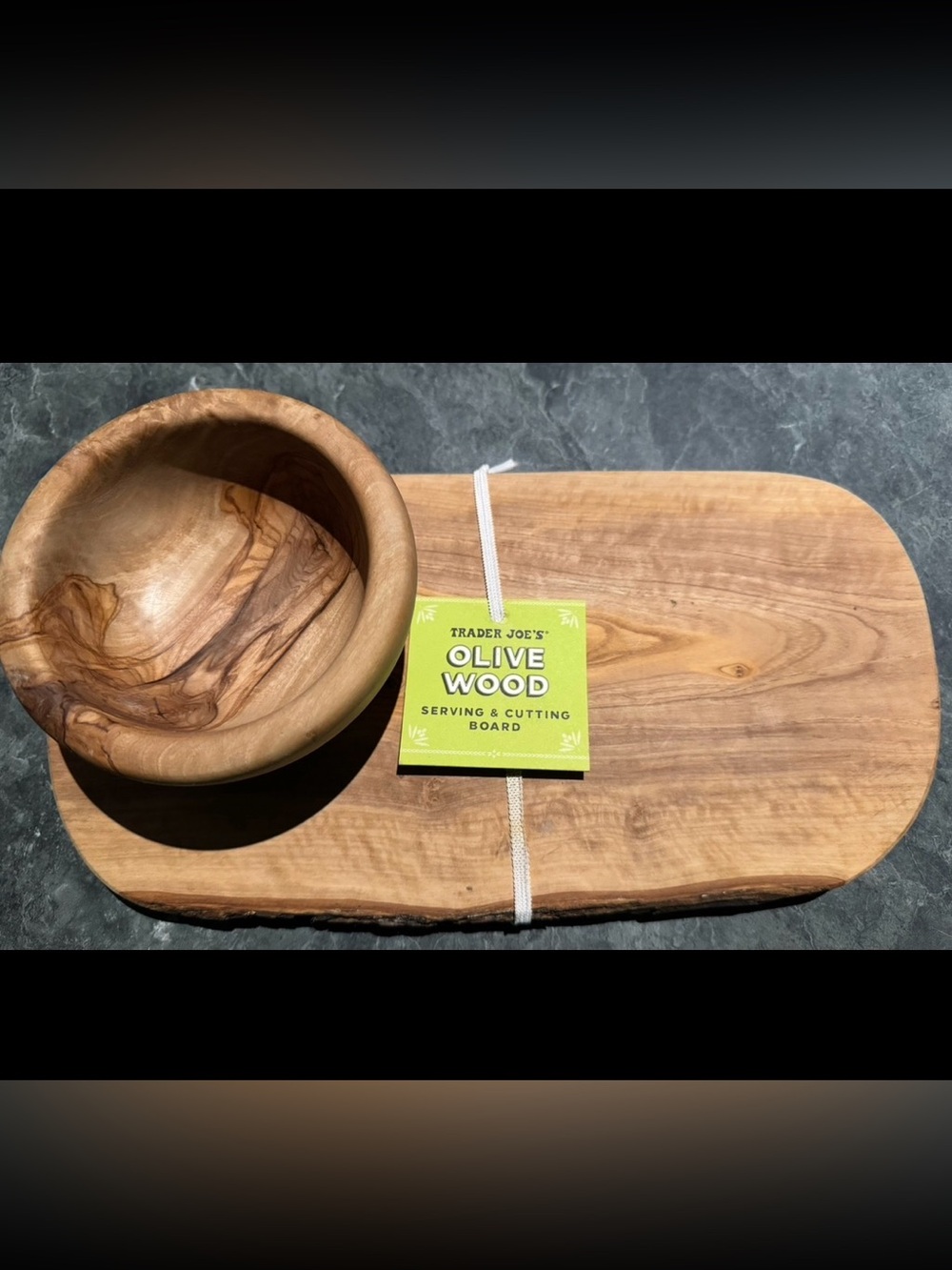 Trader Joe's Olive Wood Serving & Cutting Board